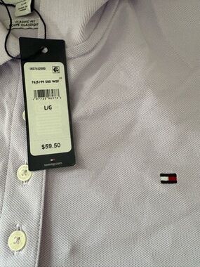 Tommy Hilfiger Light Lavender Polo with Flag Logo